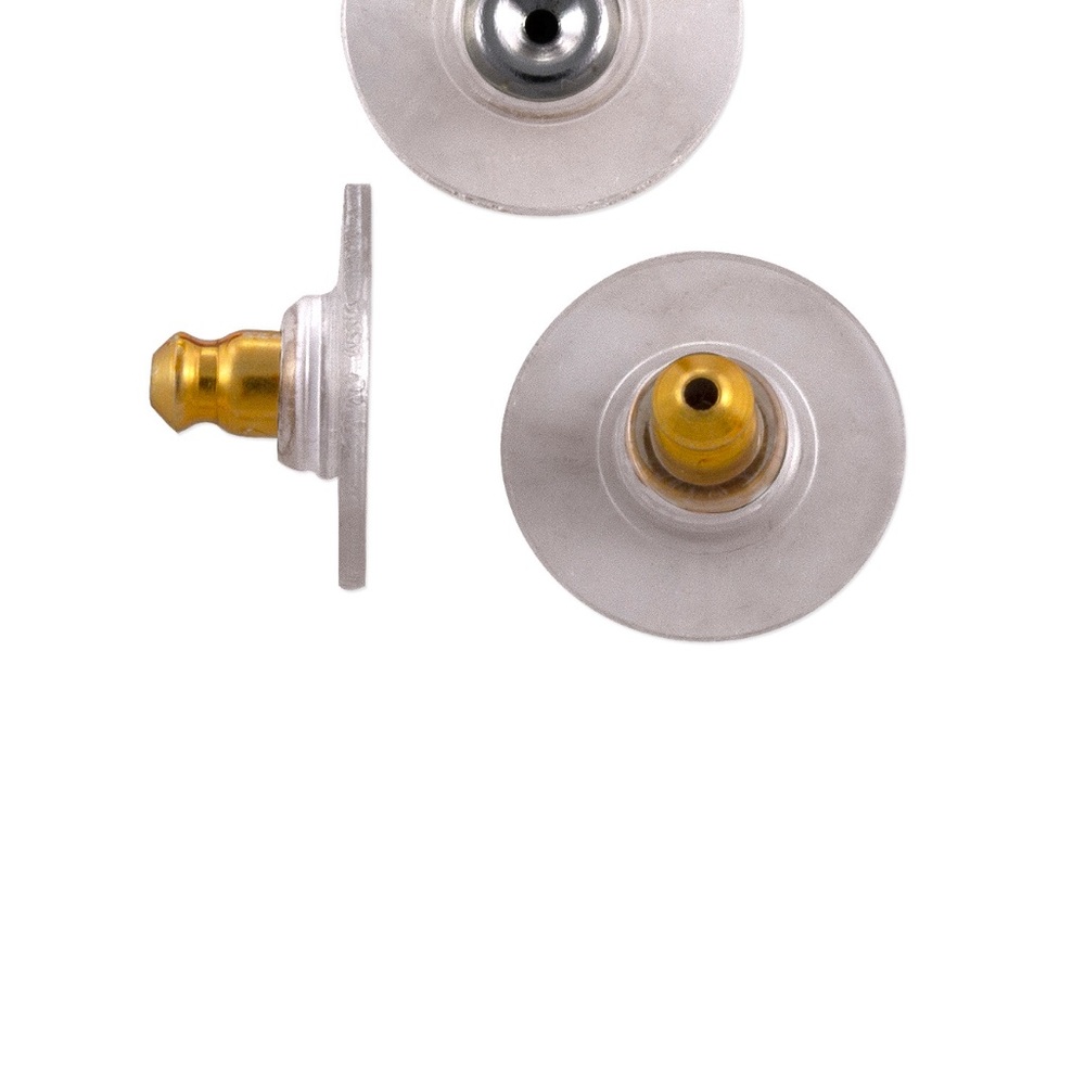 30pc Gold Plated Surgical Stainless Steel Earring Backs with Comfort Disc